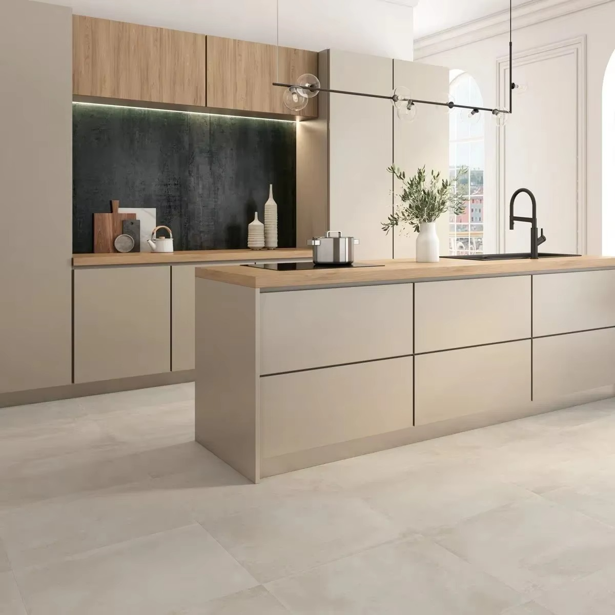 White Shaker PVC Modern High Gloss Acrylic Designs Kitchen Cabinet Set MDF Carcase Stainless Steel Sink for Home