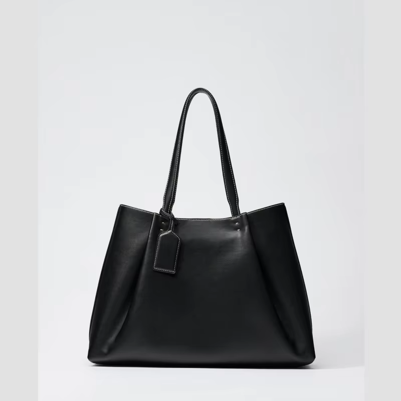 CLIP TOTE BAG, Fashionable Top Handle Tote Bag, Solid Color Simple Shoulder Bag, Luxury Design Handbags for Women