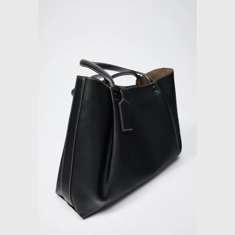 CLIP TOTE BAG, Fashionable Top Handle Tote Bag, Solid Color Simple Shoulder Bag, Luxury Design Handbags for Women