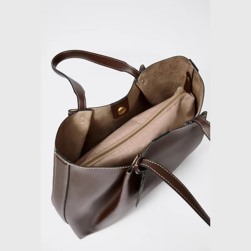 CLIP TOTE BAG, Fashionable Top Handle Tote Bag, Solid Color Simple Shoulder Bag, Luxury Design Handbags for Women