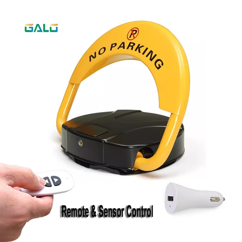 With automatic sensor with 2 remote folding safety parking lock barrier guard column with lock and bolt