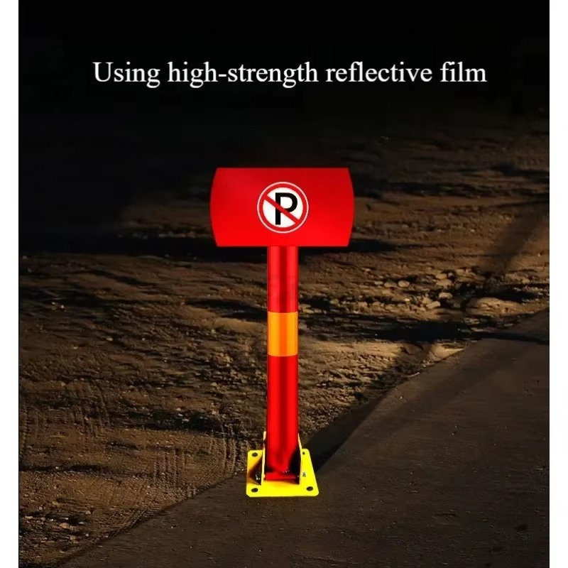 Outdoor Parking Pile Car Stopper Parking Lock Adjustable Space Occupation No Drilling High-temperature Baking Paint Process