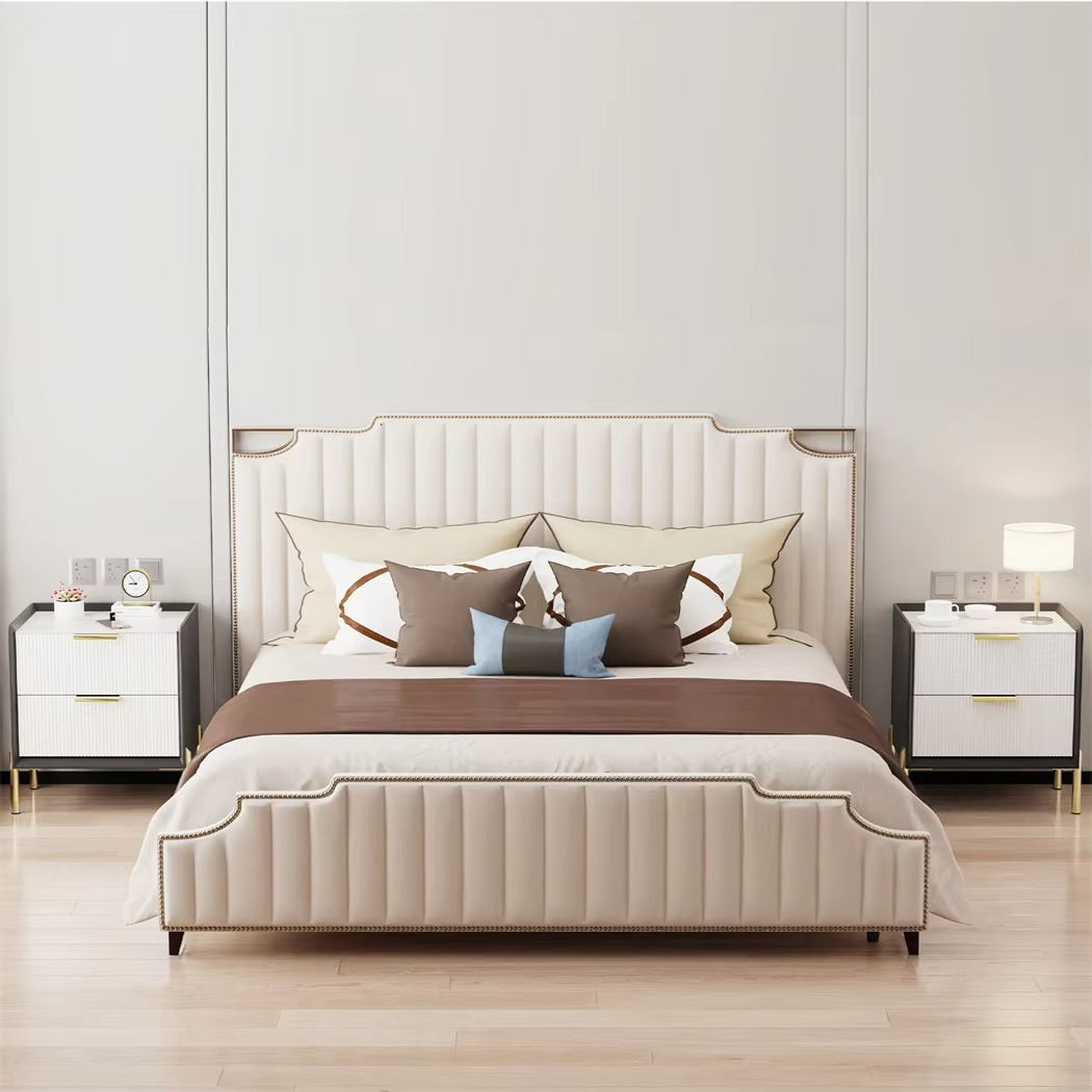 LUVODI Modern Bedside Table with Drawers White Storage Nightstand End Table for Bedroom,Sofa Side,Living Room Furnitures