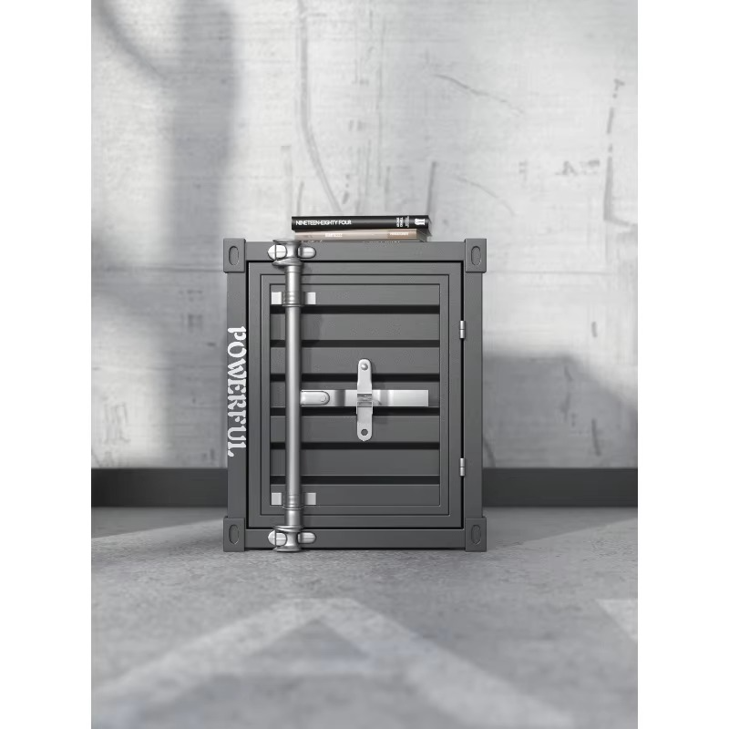 Industrial Metal Nightstand Distressed Finish Factory Direct Storage Furniture for Bedroom Living Room Inspired Home Bar Dining