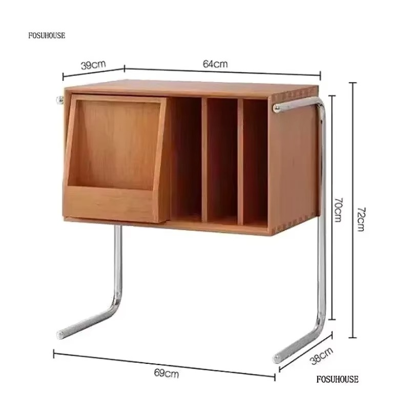 Creative Solid Wood Nightstands Living Room Sofa Side Small Bookcase Bedroom Night Table Storage Cabinet Home Furniture H