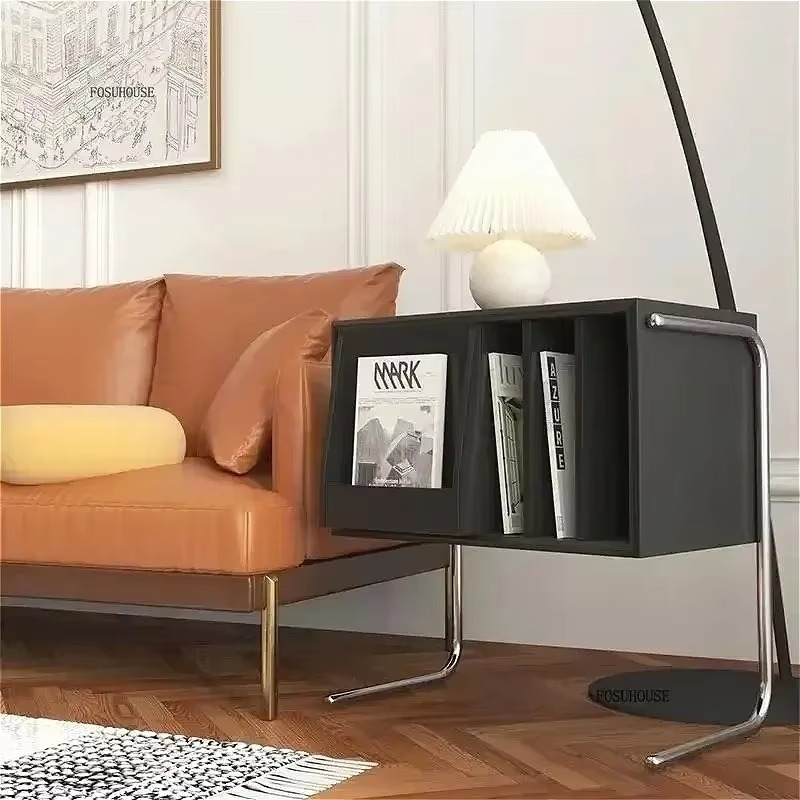 Creative Solid Wood Nightstands Living Room Sofa Side Small Bookcase Bedroom Night Table Storage Cabinet Home Furniture H