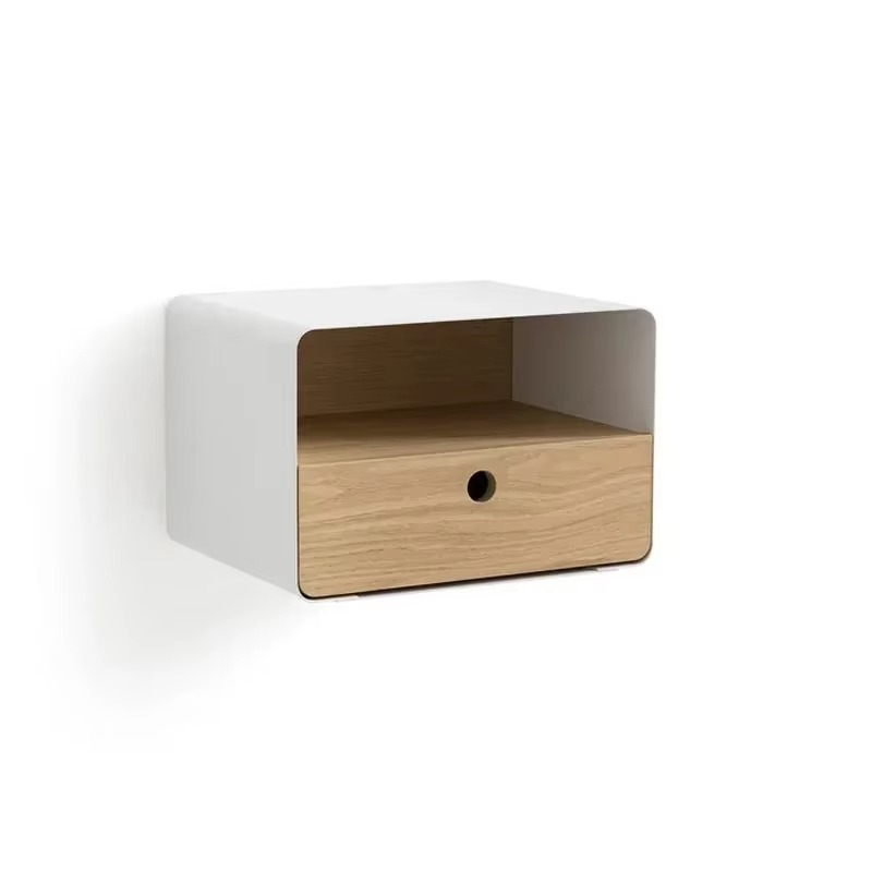 Nordic Bedroom Storage Auxiliary Table Cabinet Floating Bedside Stand Nightstand Dresser Closets White Nachttisch Homr Furniture