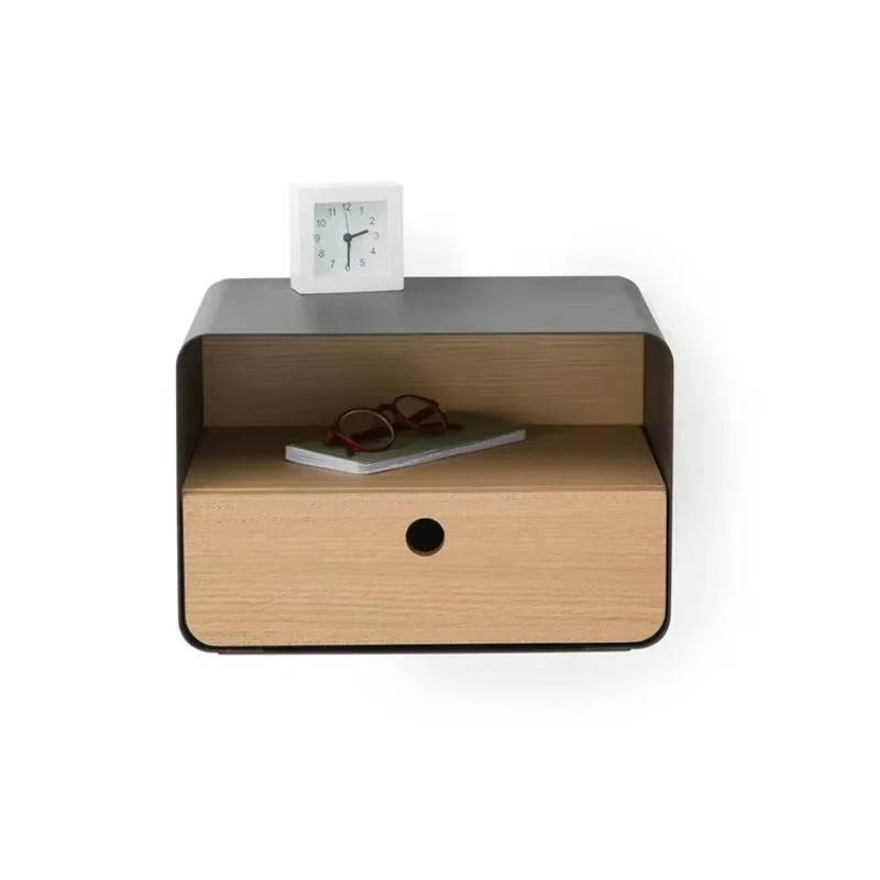 Nordic Bedroom Storage Auxiliary Table Cabinet Floating Bedside Stand Nightstand Dresser Closets White Nachttisch Homr Furniture
