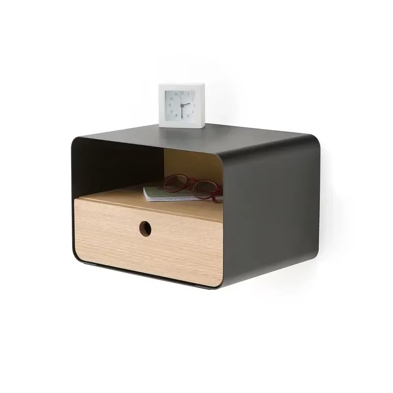 Nordic Bedroom Storage Auxiliary Table Cabinet Floating Bedside Stand Nightstand Dresser Closets White Nachttisch Homr Furniture