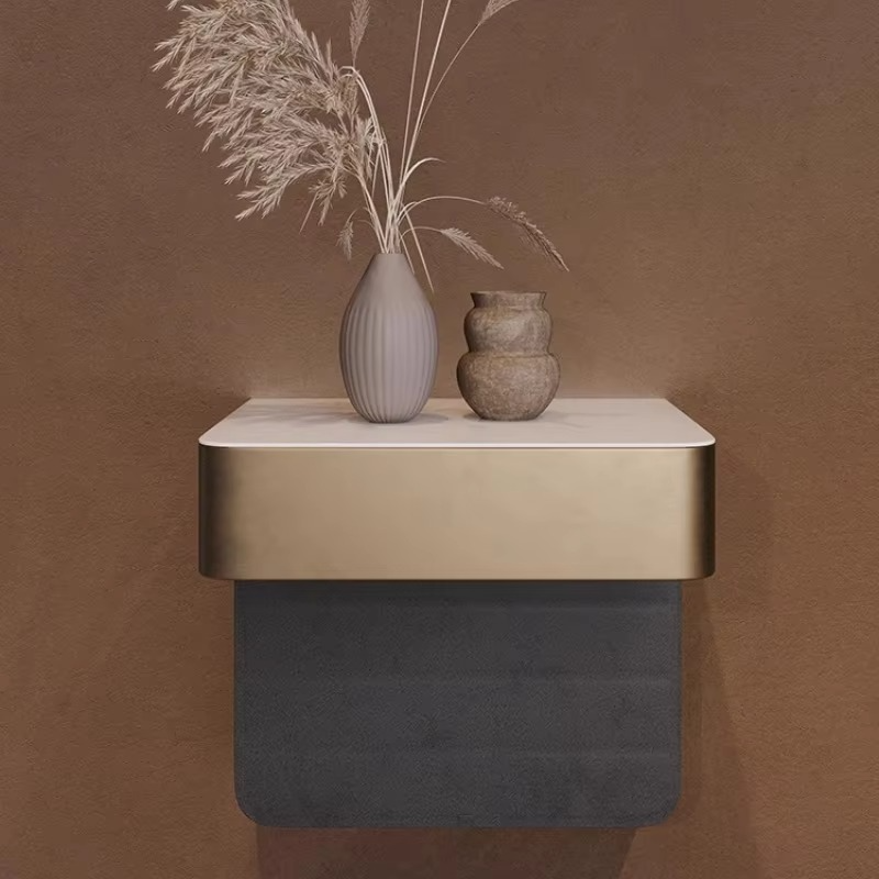 Italian Floating Nightstand Modern Scandinavian Bedside Table Minimalist Wall Mounted Storage Shelf Luxury Bedroom Furniture