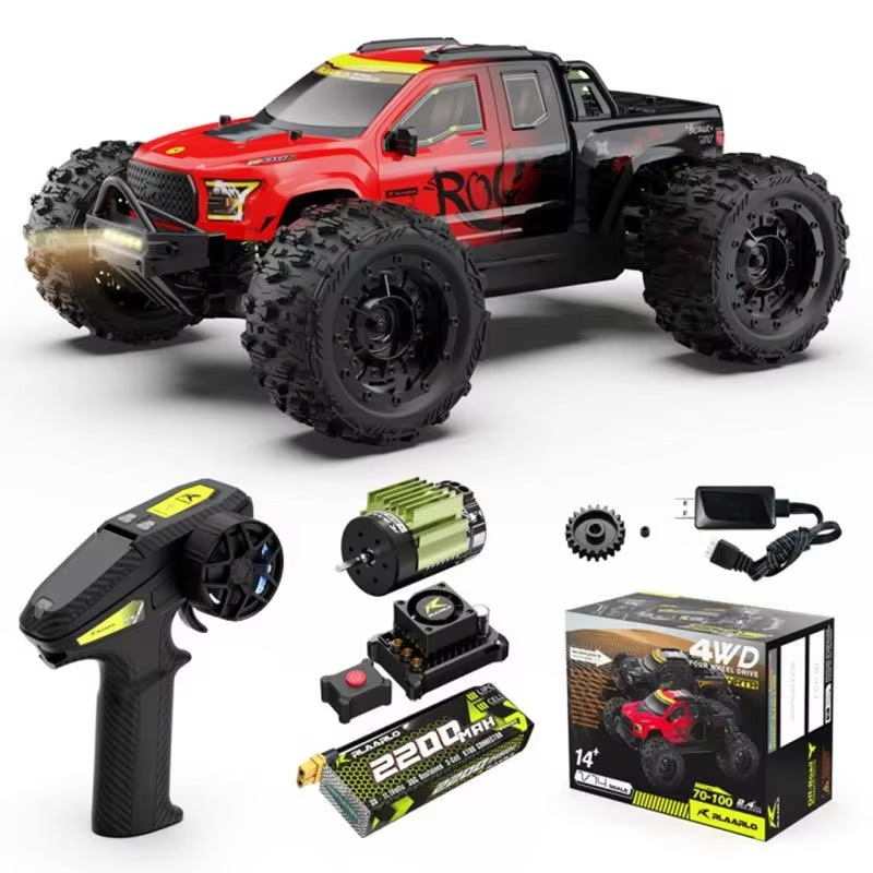 Gladiator 1/14 Scale Electric Brushless Rc Monster Truck 4wd Off-Roader Remote Control Car Super Cool Gift For Boys