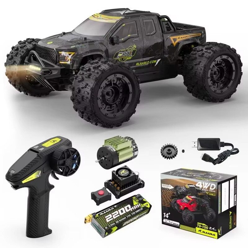 Gladiator 1/14 Scale Electric Brushless Rc Monster Truck 4wd Off-Roader Remote Control Car Super Cool Gift For Boys