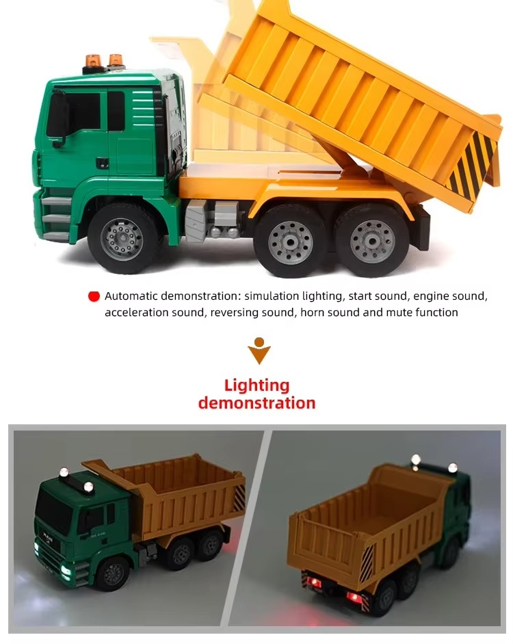 Double E RC Dump Truck E520 1/20 Cars Trucks 2.4G Radio Controlled Car Engineering Vehicle Toys for Kids Boys Children Adults