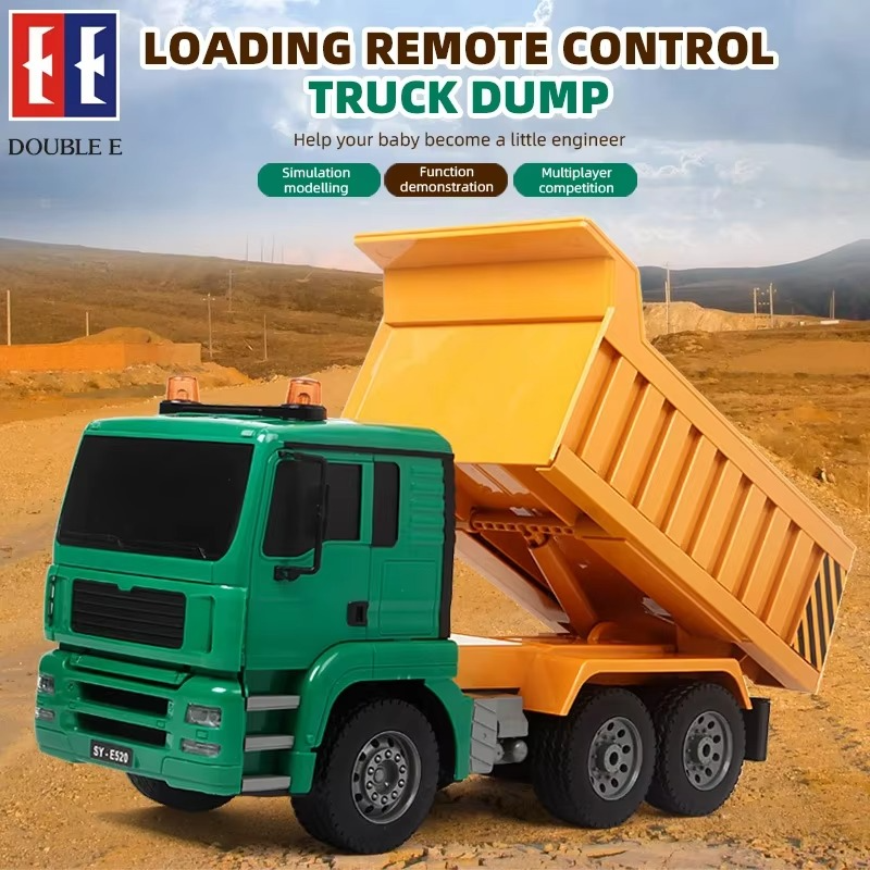 Double E RC Dump Truck E520 1/20 Cars Trucks 2.4G Radio Controlled Car Engineering Vehicle Toys for Kids Boys Children Adults
