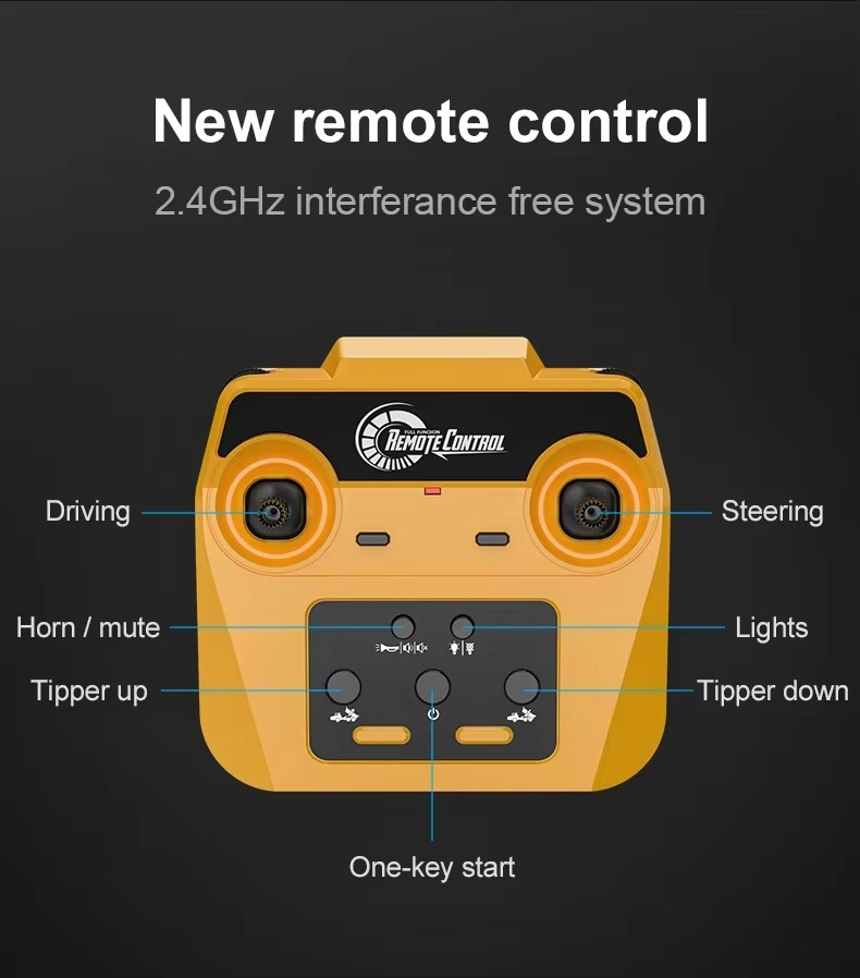 Double E E591 1:20 A40G RC Car Engineering Vehicle Kids Remote Controlled Articulated Dump Truck Toys for Boys Christmas Gifts
