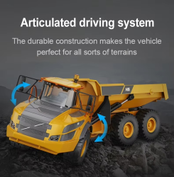 Double E E591 1:20 A40G RC Car Engineering Vehicle Kids Remote Controlled Articulated Dump Truck Toys for Boys Christmas Gifts