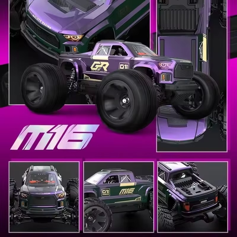 New Udirc 1/16 M16 Rc Truck 4wd Brushless High Speed Major Climbing Off-Road Rc Car Pc Car Shell Toys Gift