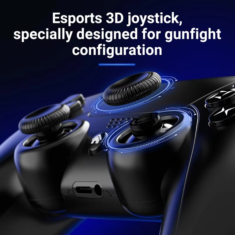 Game Controller for PS4 Bluetooth-Compatible Wireless Controller Gamepad for PC/Steam/IOS/Android Dual Vibration Joystick 6-axis