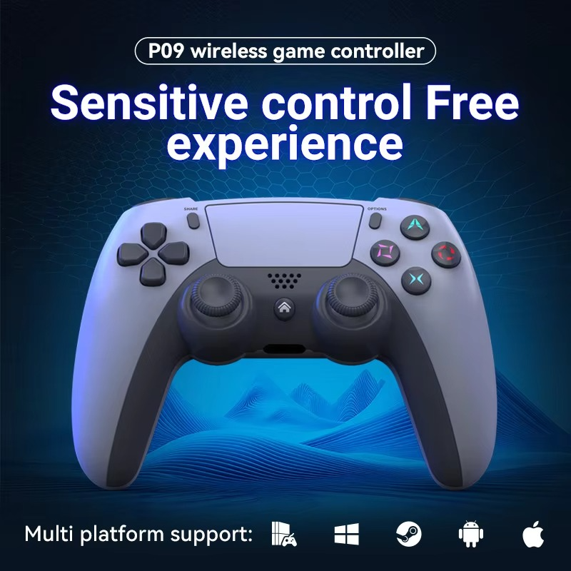 Game Controller for PS4 Bluetooth-Compatible Wireless Controller Gamepad for PC/Steam/IOS/Android Dual Vibration Joystick 6-axis