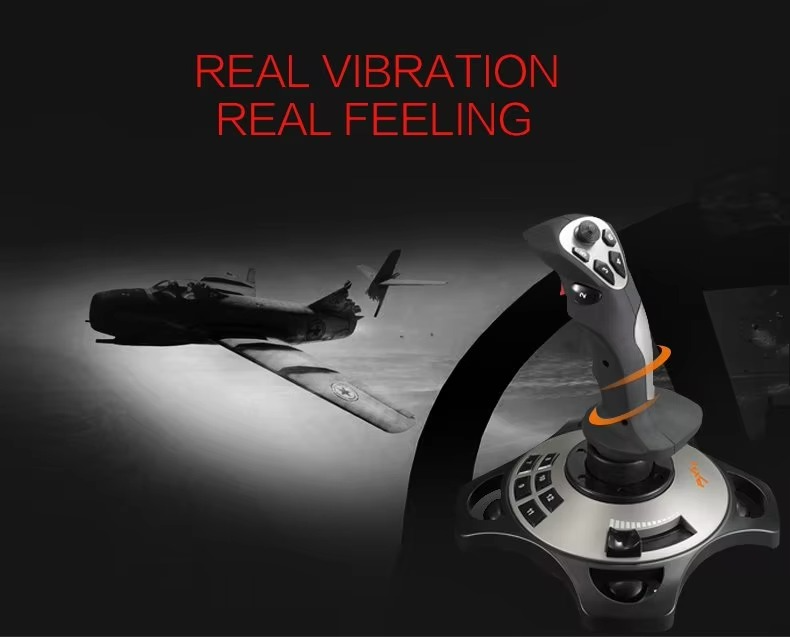 PXN-2113Pro Computer Simulation Flight Joystick PC Gamepad Aircraft Joystick Built-in Vibration Motor