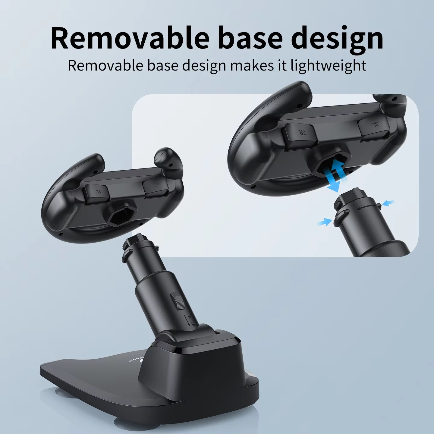 HONCAM Universal Racing Wheel Stand for Switch & Switch2 Joycon Game Wheel Controller with Secure Suction cup base for NS2 acces