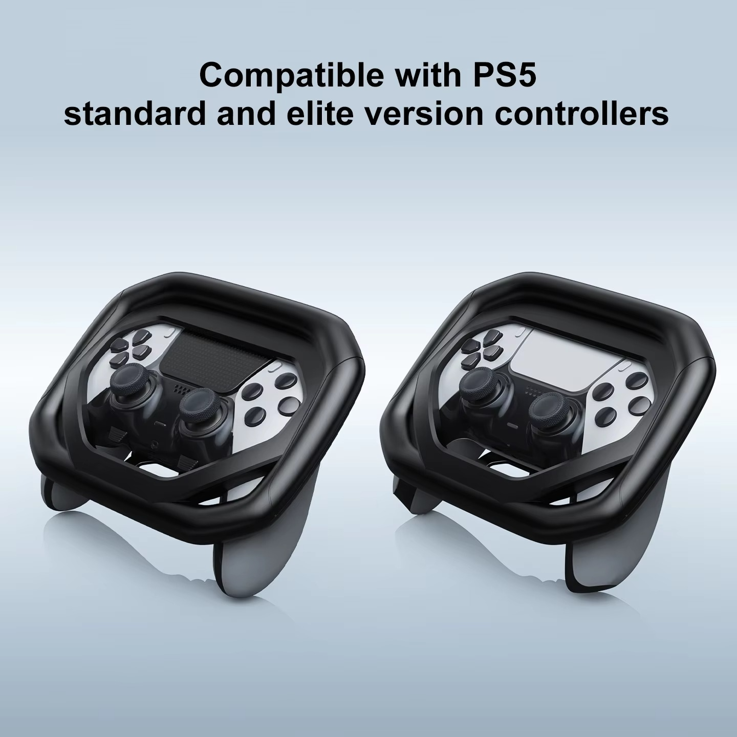 HONCAM Steering Wheel Stand for PS5 and PS5 DualSense Edge Controller with Adjustable Height Bracket for Playstation 5