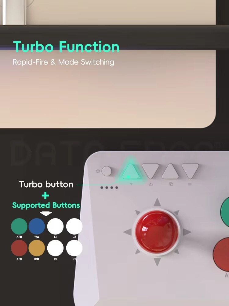 DATA FROG Y5A Arcade Stick for Switch 2 & Windows, Arcade Fight Stick Support Wireless Bluetooth, 2.4G Receiver
