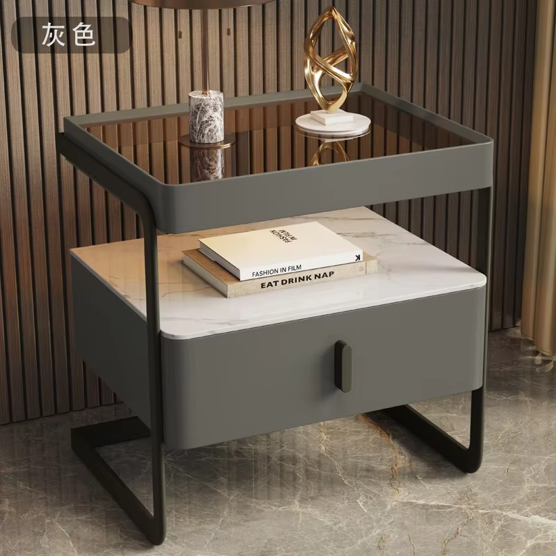 Nordic Unique Bedside Table Bedroom Mobile Cabinets Wood Nightstand Filing Cabinets Corner Cheap Mesa De Noche Hotel Furniture