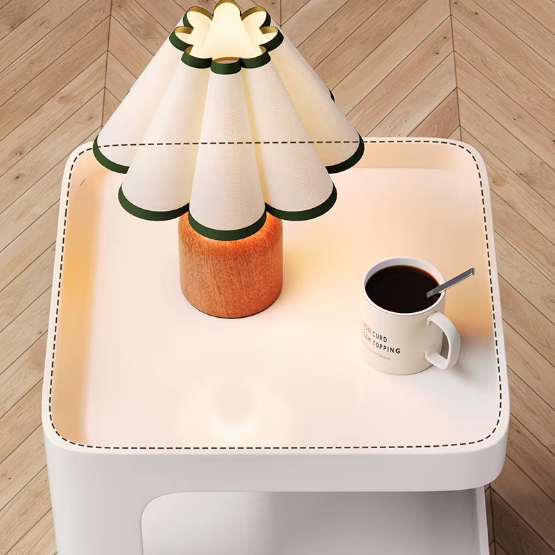 White Simple Night Table Hidden Storage Drawers Nordic Trendy Nightstand Minimalist Aesthetic Mesitas De Noche Bedroom Furniture