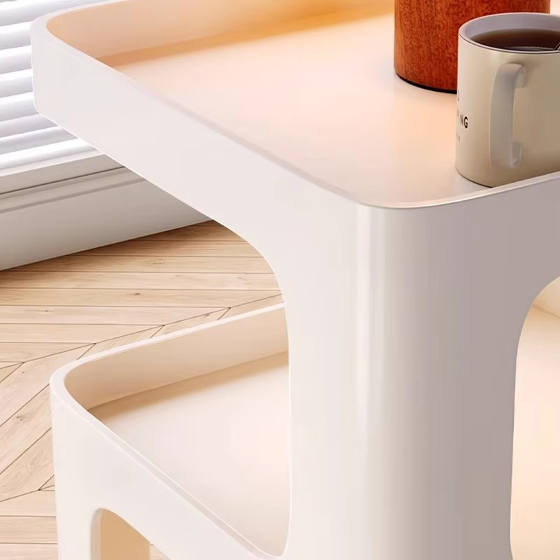 White Simple Night Table Hidden Storage Drawers Nordic Trendy Nightstand Minimalist Aesthetic Mesitas De Noche Bedroom Furniture