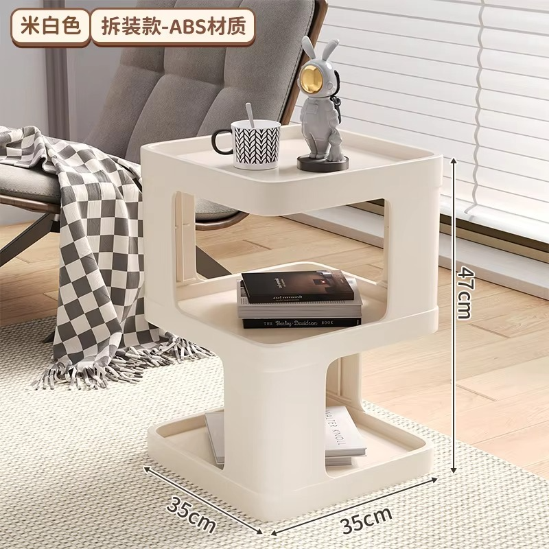 White Simple Night Table Hidden Storage Drawers Nordic Trendy Nightstand Minimalist Aesthetic Mesitas De Noche Bedroom Furniture