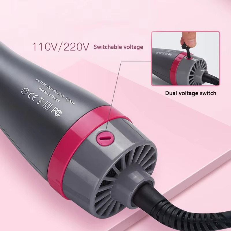 Dual Voltage 100-240V Hair Dryer Brush Straightener Curler Comb Electric Blow Roller Styler Upgraded Version