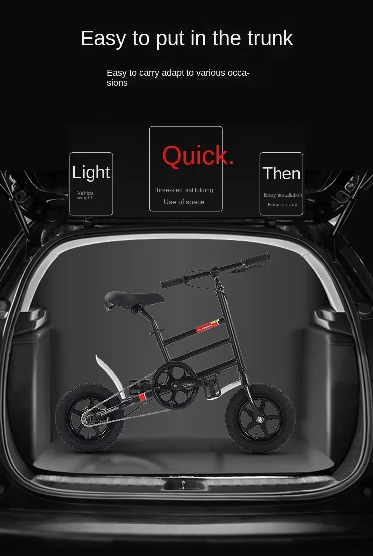 Lightweight Folding Bike - Mini Commuter Bicycle for School & Travel, Portable Kids/Teens Bike