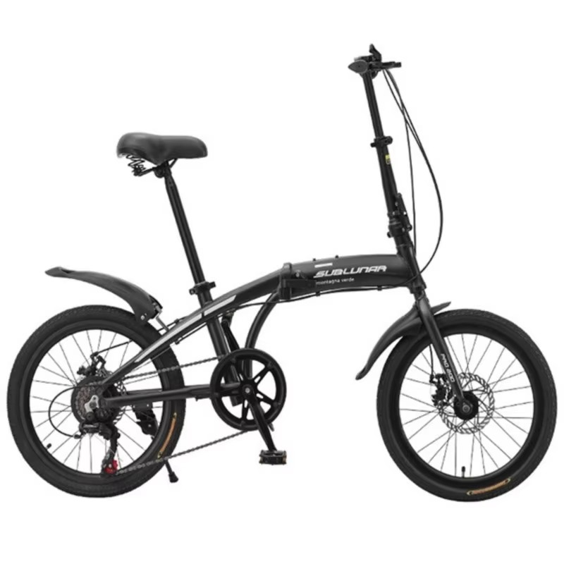 SKIG 20-inch practical men's and women's mobility bicycle aluminum alloy frame folding bicycle 7-speed disc brake bicycle