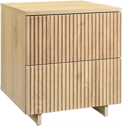 2 Storage Drawers Small Side End Table Nightstand for Living Room Bedroom Furniture, 48x39.5x56cm
