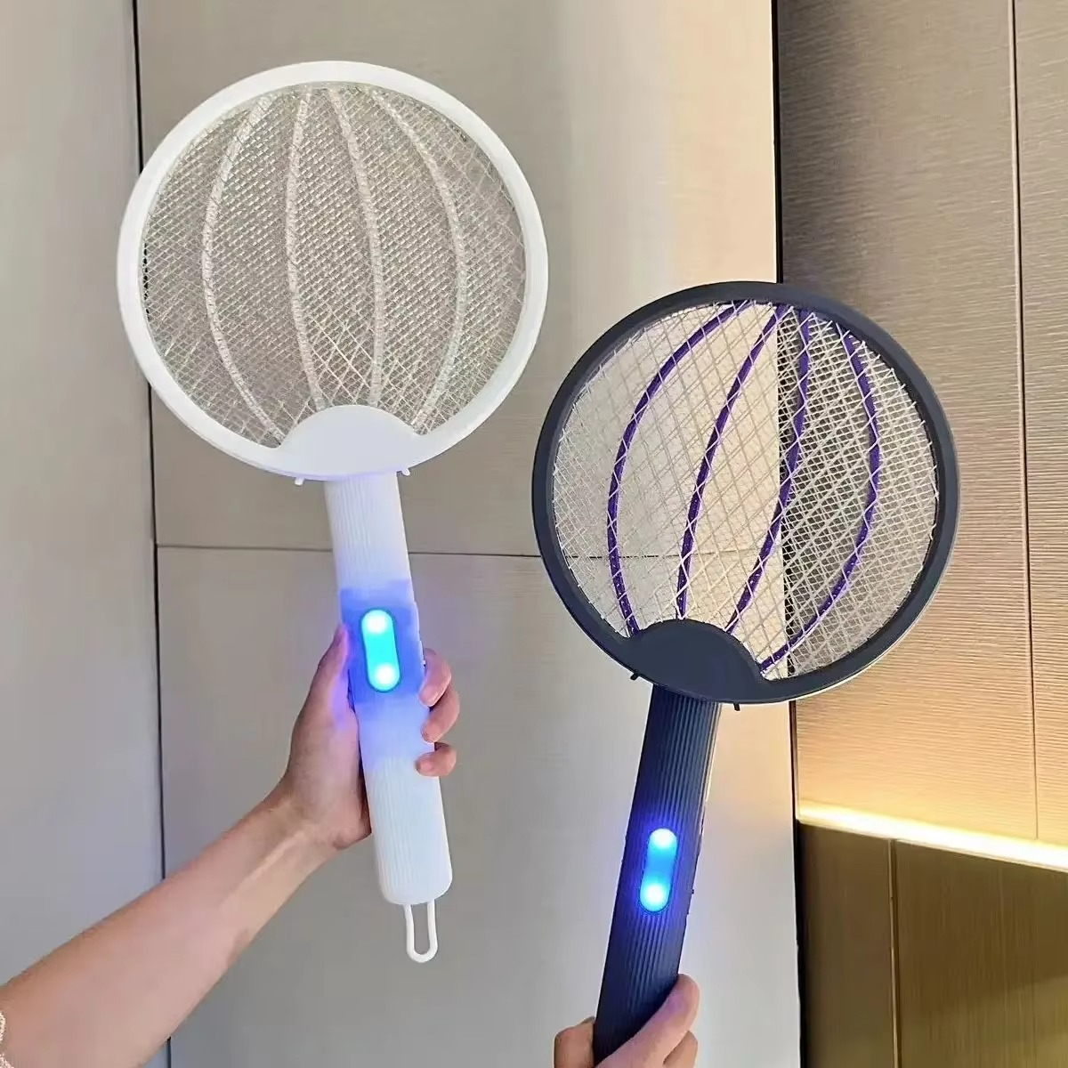DW1 Home Dormitory Electric Mosquito Swatter Mosquito Killer Lamp 2 in 1 Purple Light Folding USB Rechargeable Insect Killer