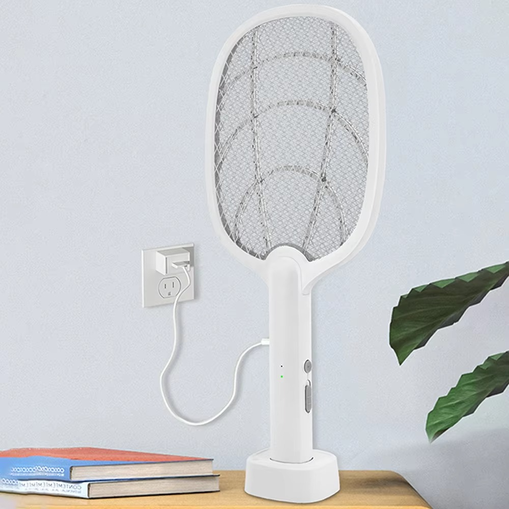 2 IN 1 Electric Mosquito Swatter Mosquito Killer 2500V USB Rechargeable Angle Not Adjustable Electric Bug Zapper Fly Bat Swatter