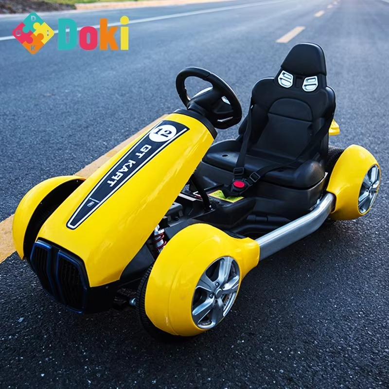 Children's Electric Car Dual Drive Four-wheel Cool Motorcycle Kart Remote Control Electric Ride on Car for Kids Christmas Gift