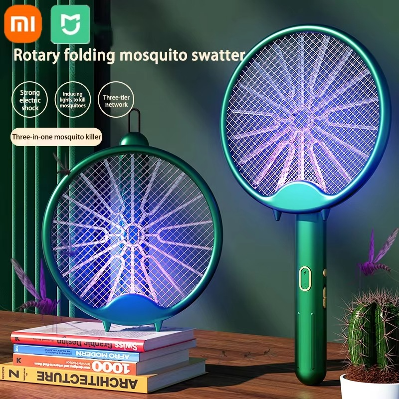 Xiaomi 3000V Electric Mosquito Racket Mosquito Killer Lamp USB Rechargeable Foldable Mosquito Swatter Fly Swatter Mosquito Trap