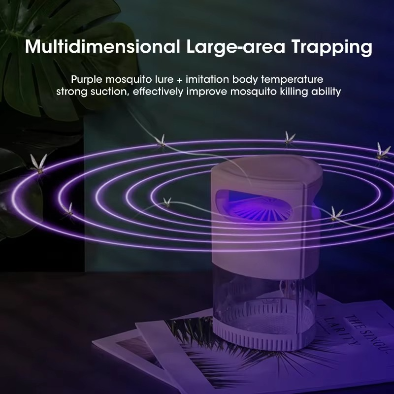 2024 Electric Mosquito Killer USB Rechargeable UV Light, Mute Insect Trap for Indoor Outdoor,Fly Catcher Mosquito Repellent Lamp