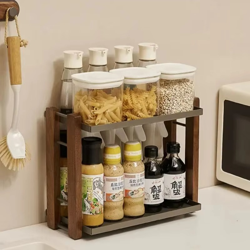 Bathroom Counter Organizer With Coffee Station Cosmetic Holder and Storage Shelf for Vanity and Countertop Kitchen Accessories