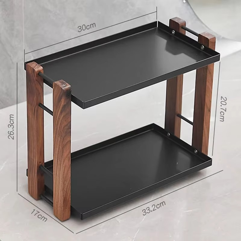 Bathroom Counter Organizer With Coffee Station Cosmetic Holder and Storage Shelf for Vanity and Countertop Kitchen Accessories