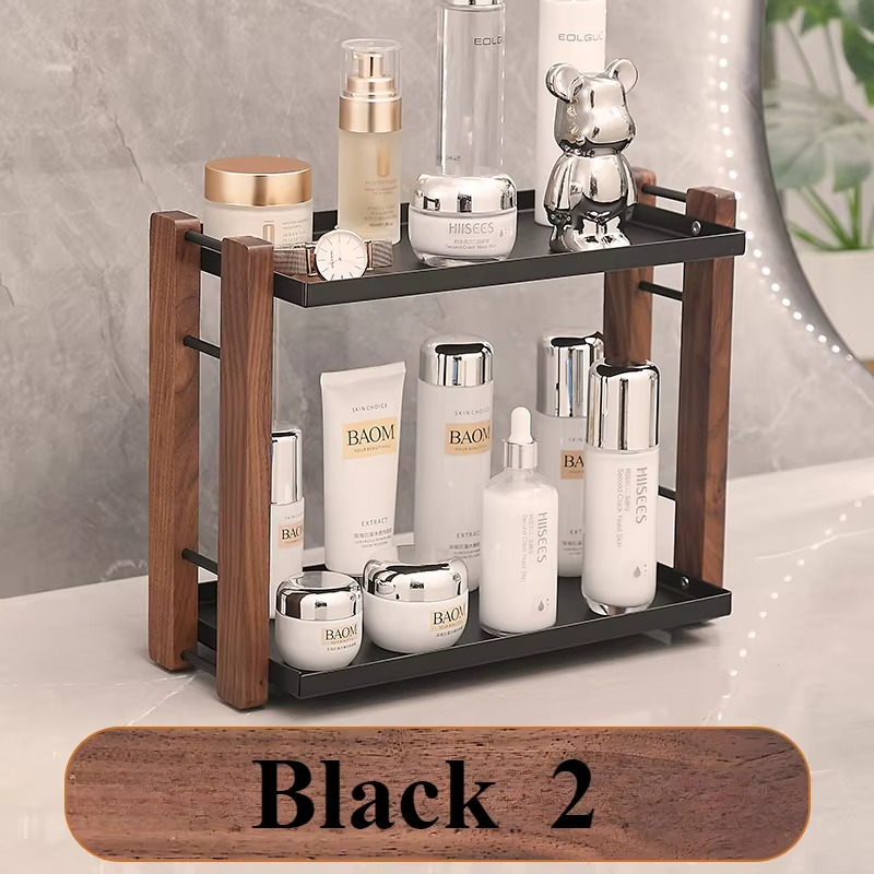 Bathroom Counter Organizer With Coffee Station Cosmetic Holder and Storage Shelf for Vanity and Countertop Kitchen Accessories