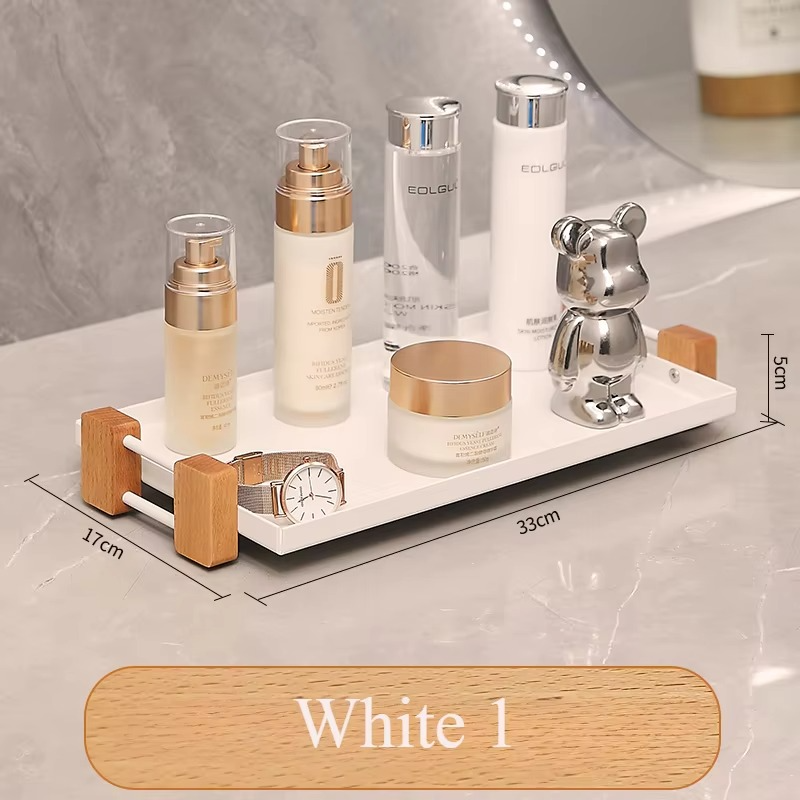 Bathroom Counter Organizer With Coffee Station Cosmetic Holder and Storage Shelf for Vanity and Countertop Kitchen Accessories