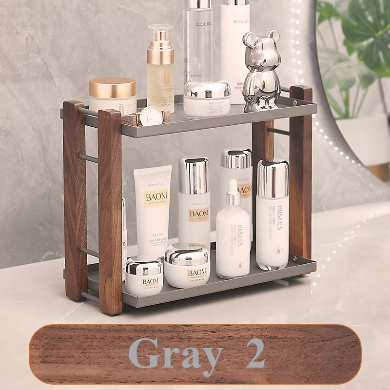 Bathroom Counter Organizer With Coffee Station Cosmetic Holder and Storage Shelf for Vanity and Countertop Kitchen Accessories