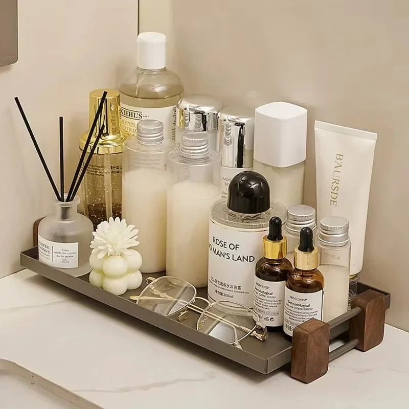 Bathroom Counter Organizer With Coffee Station Cosmetic Holder and Storage Shelf for Vanity and Countertop Kitchen Accessories