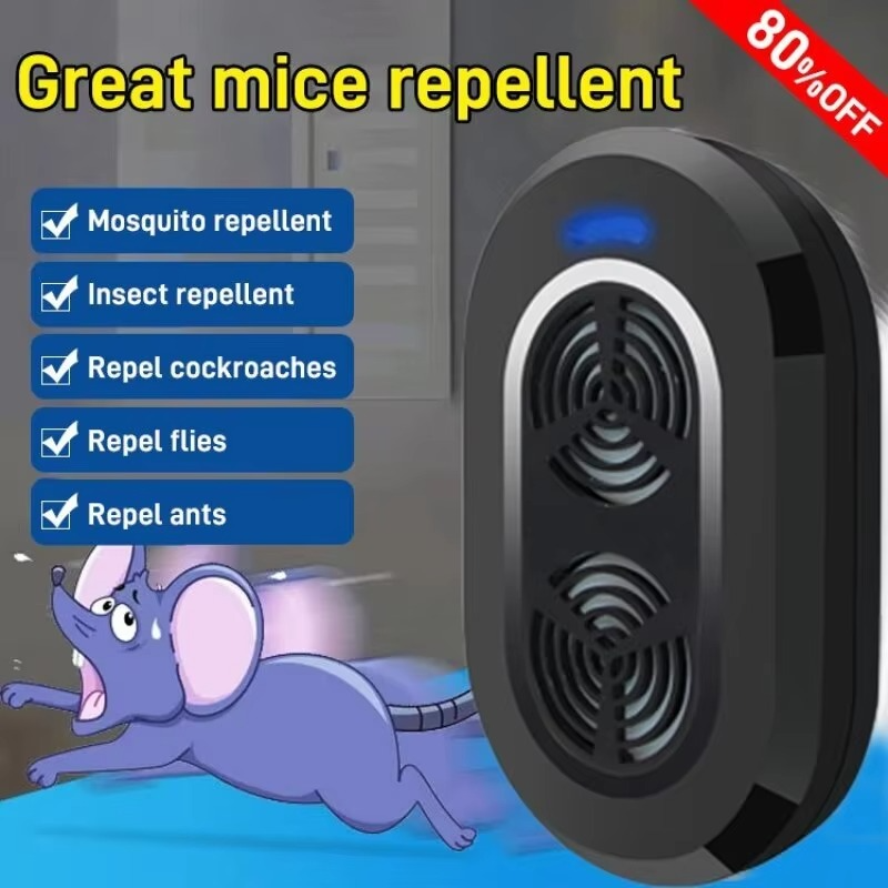 Ultrasonic Mouse Repeller Home Pest Control Electronic Mouse Repellent