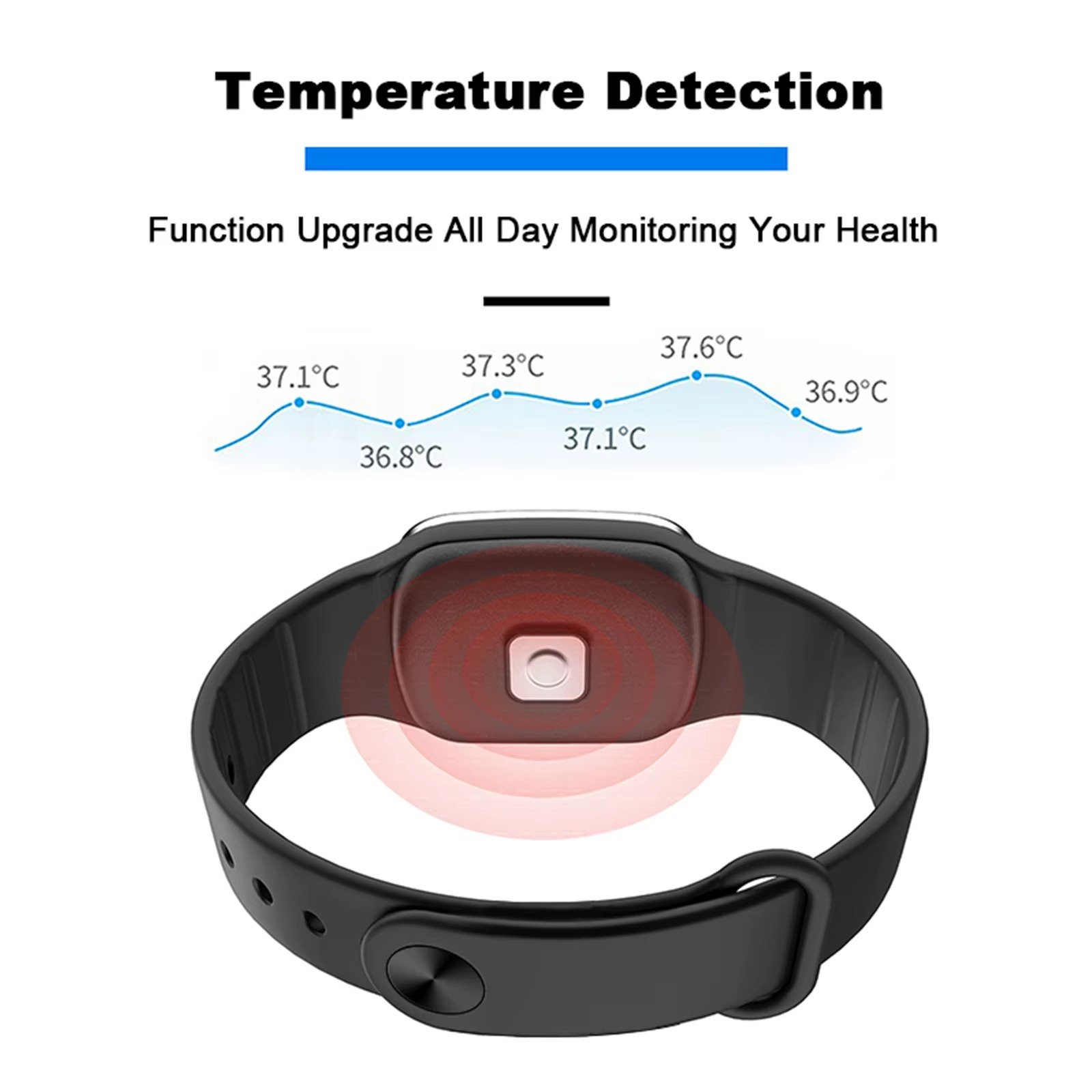 Temperature Measurement Bracelets Ultrasonic Mosquito Repellent Bands Non-Toxic Deet Free Bug Insect Repellent Clock