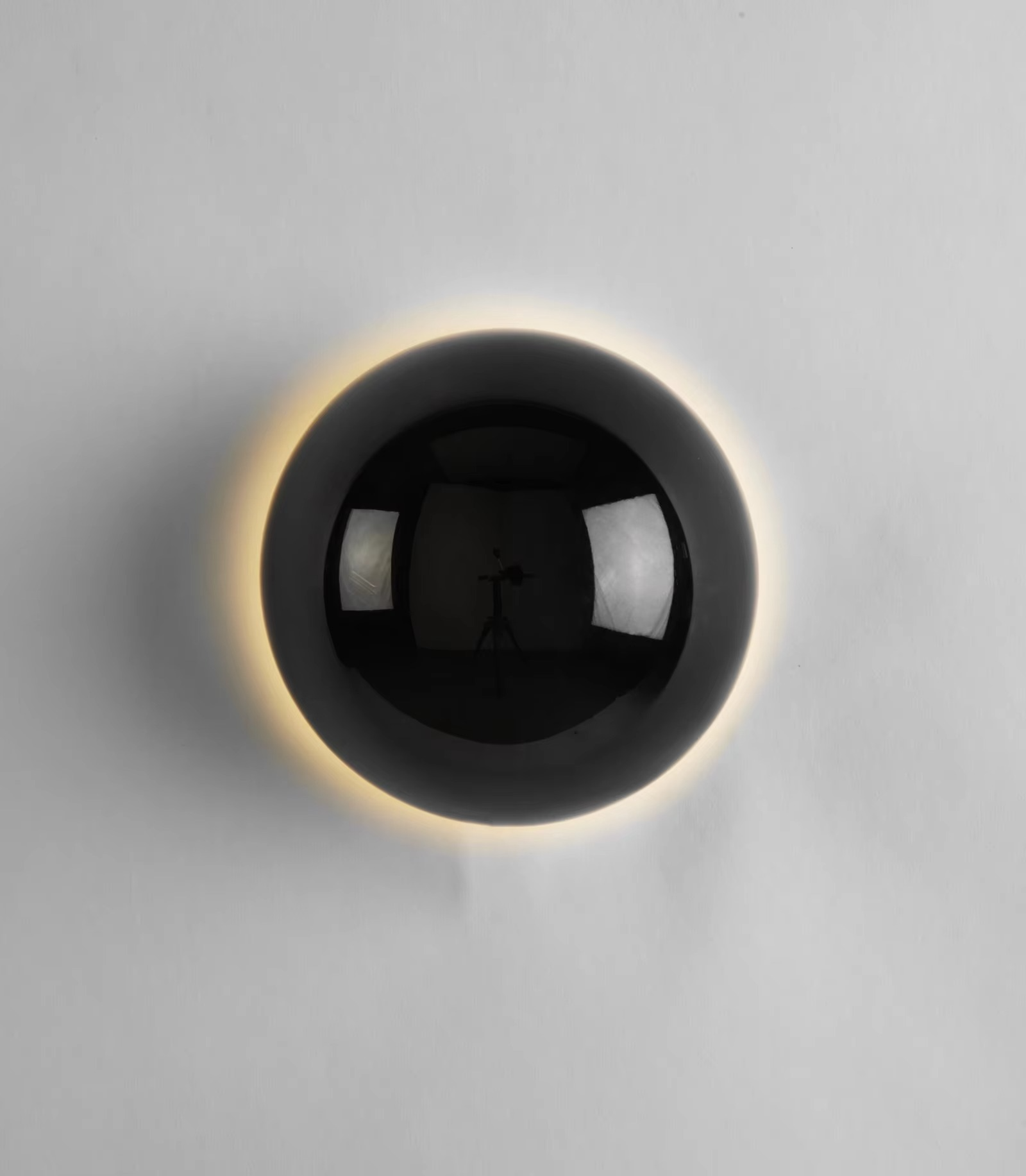 Minimalist Plated Silver Luxurious Wall Lamp Modern Simple Circular Nordic Corridor Stairs Lunar Eclipse Bedside Lamp