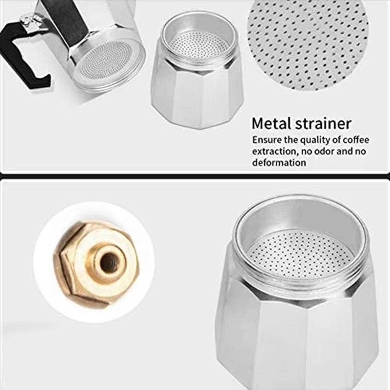 Stovetop Espresso Maker Coffee Pot For Great Flavored Espresso For Electric Stovetop